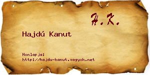 Hajdú Kanut névjegykártya